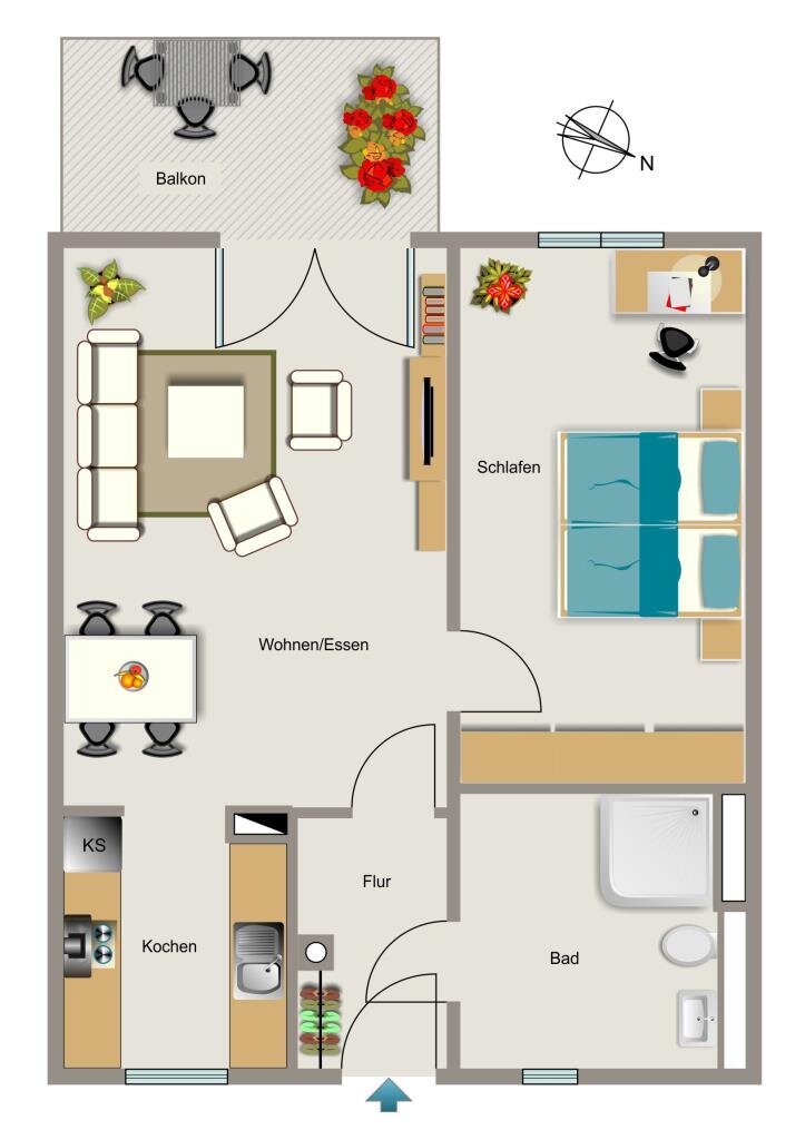 Wohnung zur Miete 710 € 2 Zimmer 63,9 m²<br/>Wohnfläche 2.<br/>Geschoss 01.03.2025<br/>Verfügbarkeit Wiebuschweg 6 Langendreer Bochum 44892