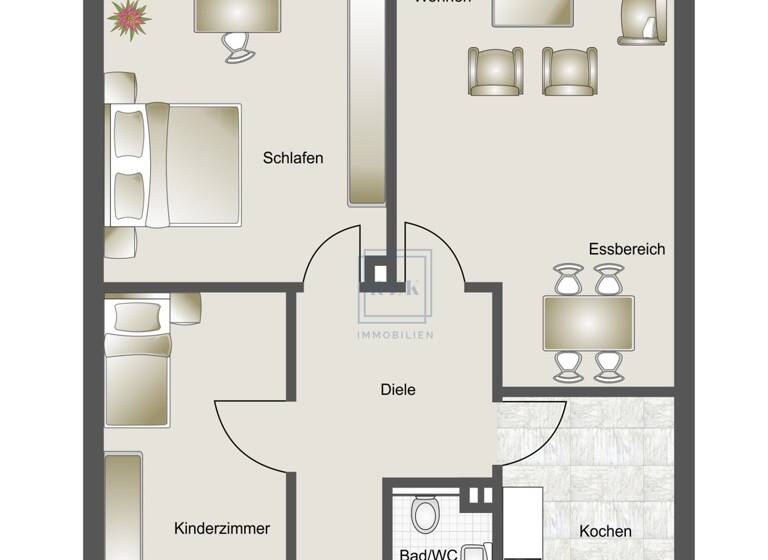 Wohnung zum Kauf 199.000 € 3 Zimmer 55,1 m²<br/>Wohnfläche 3.<br/>Geschoss Feuerbach Stuttgart / Feuerbach 70469