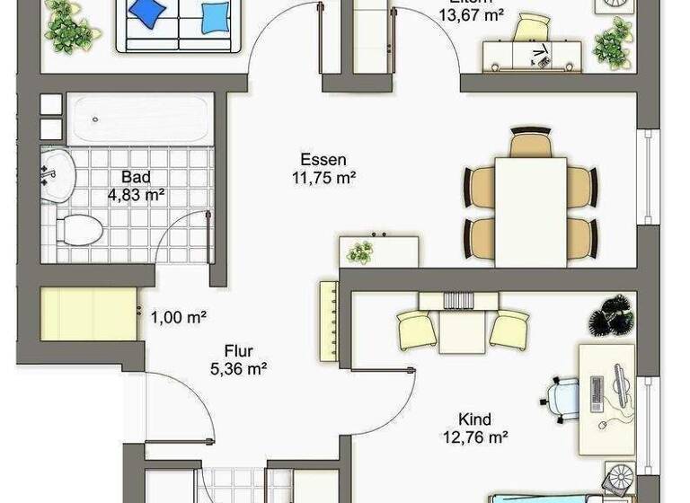 Wohnung zur Miete 735 € 3 Zimmer 84 m² 2. Geschoss frei ab 01.05.2026 Nördlingen 86720