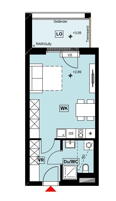 Wohnung zur Miete 795 € 1 Zimmer 36,7 m²<br/>Wohnfläche Wien 1140