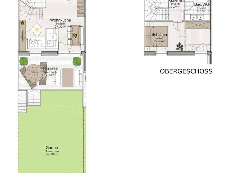 Maisonette zum Kauf 293.307 € 3 Zimmer 72,5 m² Wildon 8410