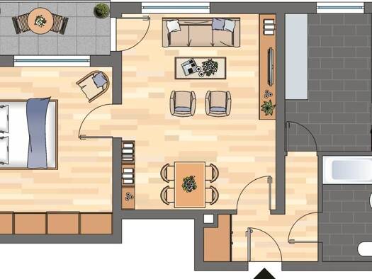 Wohnung zur Miete nur mit Wohnberechtigungsschein 394 € 2 Zimmer 56,8 m² 1. Geschoss frei ab 08.10.2026 Richard-Wagner-Straße 40 Haßloch 67454
