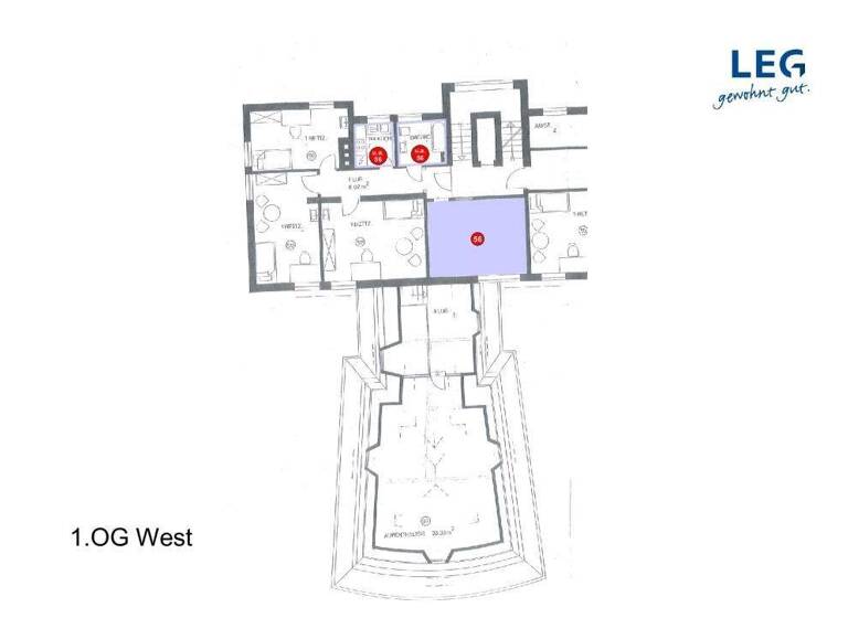 Studio zur Miete 449 € 1 Zimmer 20 m² 1. Geschoss Markgrafenstraße 20 Bocholt 46399