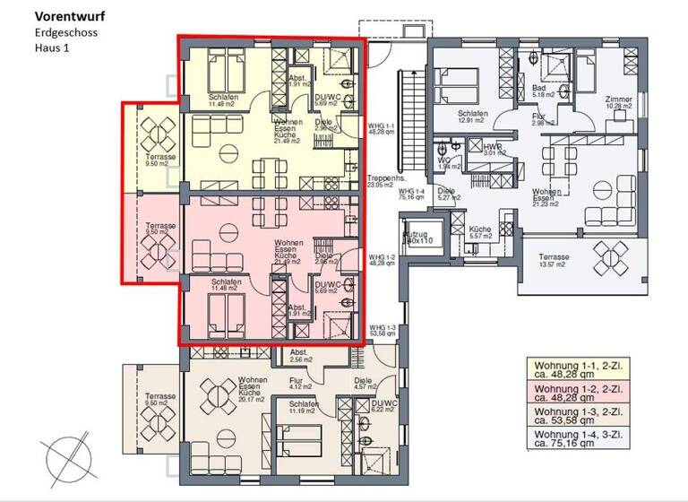 Wohnung zum Kauf provisionsfrei 613.000 € 4 Zimmer 96,6 m² EG Römerschanze Reutlingen 72760
