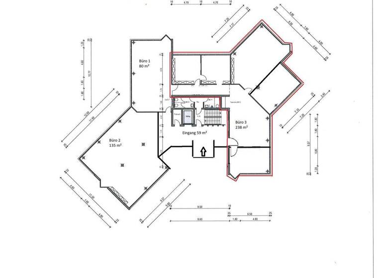 Büro zur Miete provisionsfrei 8,50 € 237 m² Bürofläche Waiblingen 71332