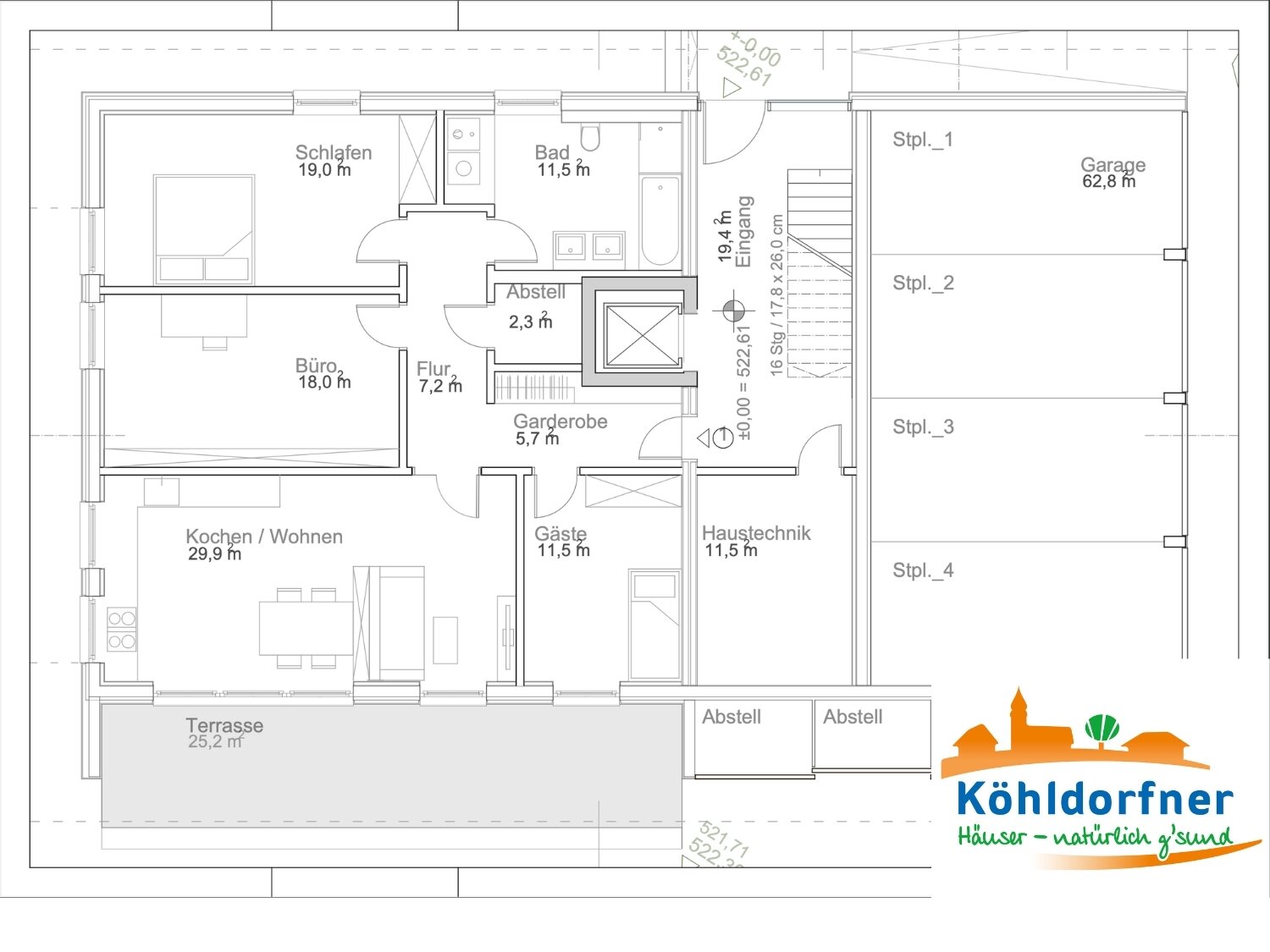 Wohnung zum Kauf provisionsfrei 669.000 € 4 Zimmer 117 m²<br/>Wohnfläche EG<br/>Geschoss ab sofort<br/>Verfügbarkeit Amerang 83123