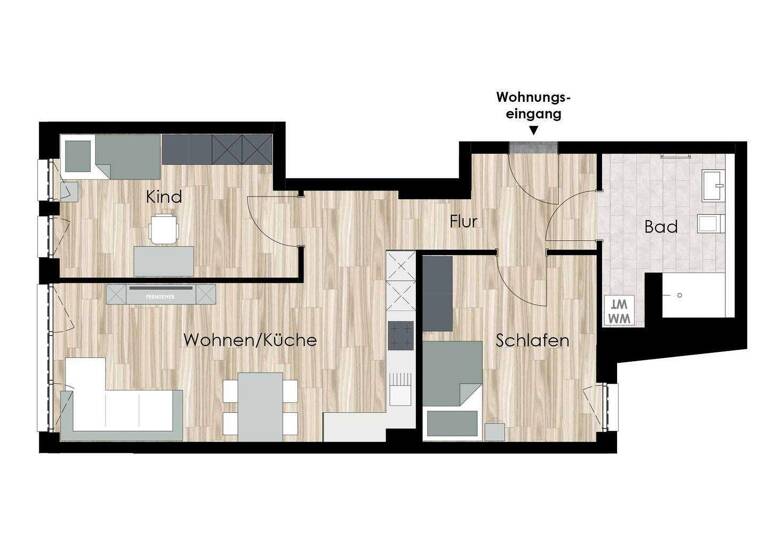 Wohnung zur Miete - Erstbezug 780 € 3 Zimmer 68,7 m² 2. Geschoss frei ab sofort Goethestraße 11 Ohrdruf 99885