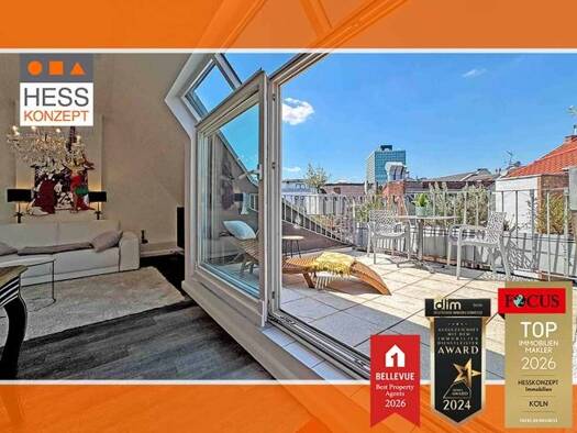 Terrassenwohnung zum Kauf 575.000 € 3 Zimmer 78,7 m² frei ab sofort Altstadt-Nord Köln 50672