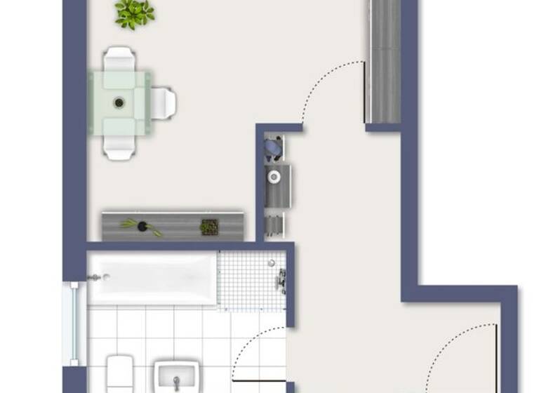 Studio zum Kauf 99.000 € 1,5 Zimmer 49 m² frei ab sofort Dümpten Mülheim 45475