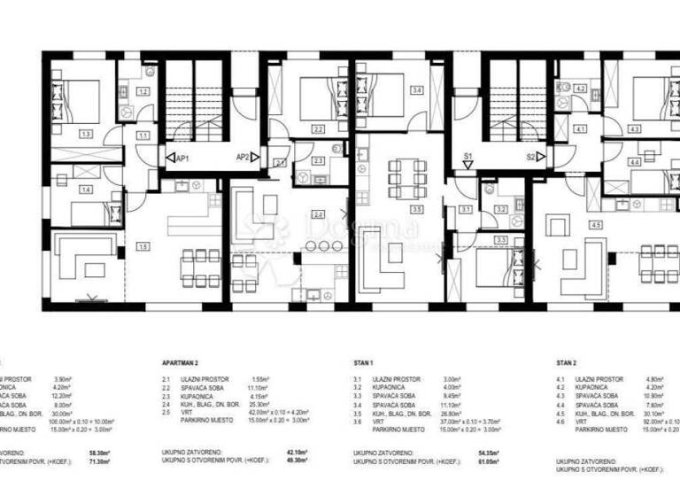 Wohnung zum Kauf 185.000 € 3 Zimmer 63 m² 1. Geschoss Vodice