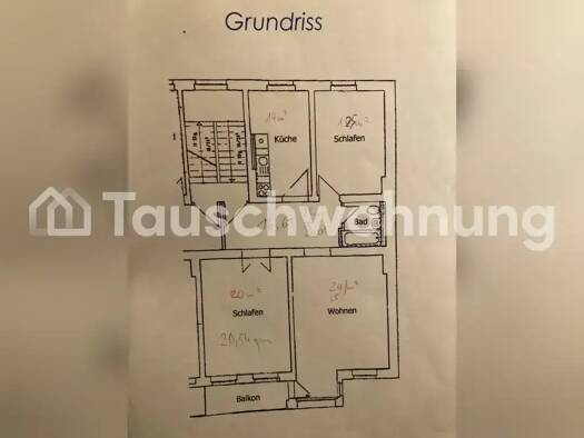 Wohnung zur Miete Tauschwohnung 750 € 3 Zimmer 90 m² 2. Geschoss Paulusviertel Halle (Saale) 06114
