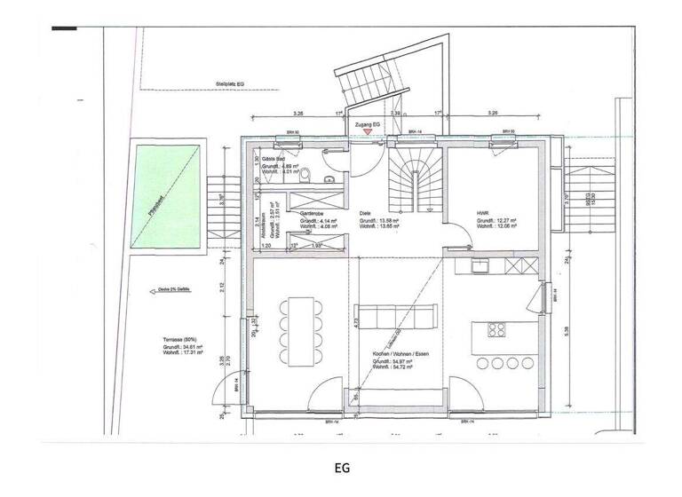 Einfamilienhaus zur Miete 2.120 € 4 Zimmer 157 m² 200 m² Grundstück Obergrombach Bruchsal / Obergrombach 76646