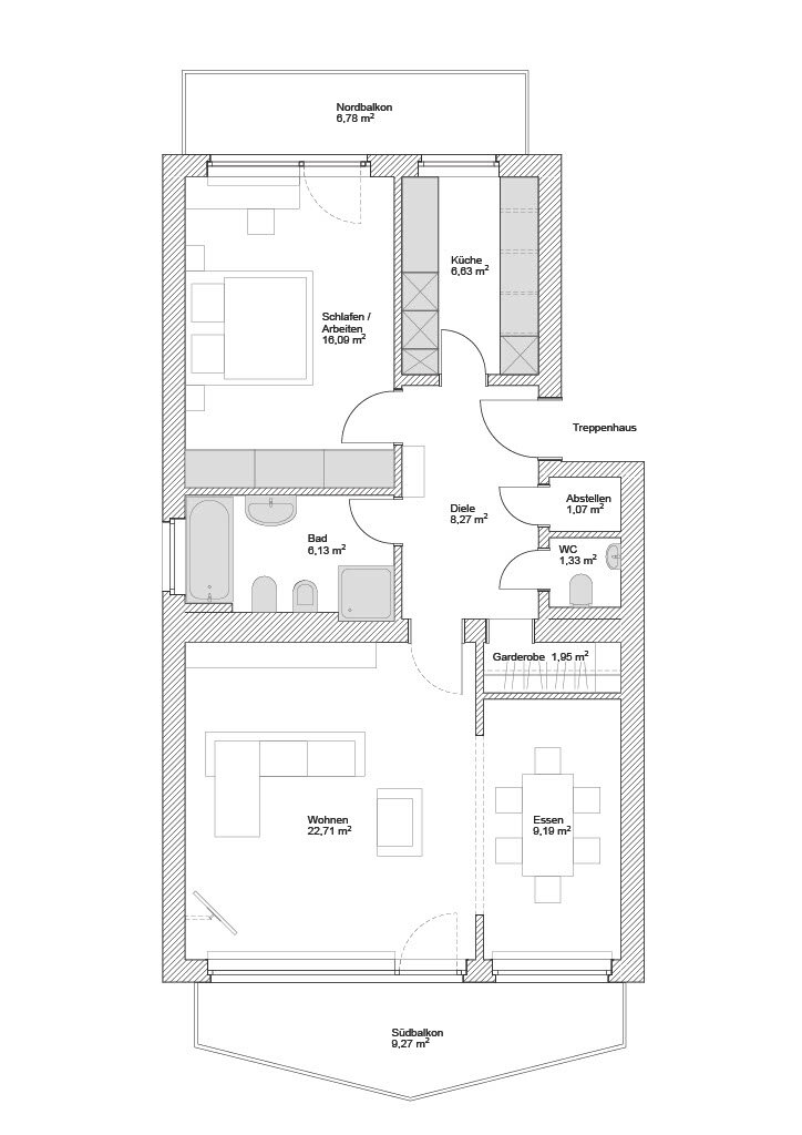 Wohnung zur Miete 950 € 2,5 Zimmer 81 m²<br/>Wohnfläche 1.<br/>Geschoss Angermund Düsseldorf / Angermund 40489