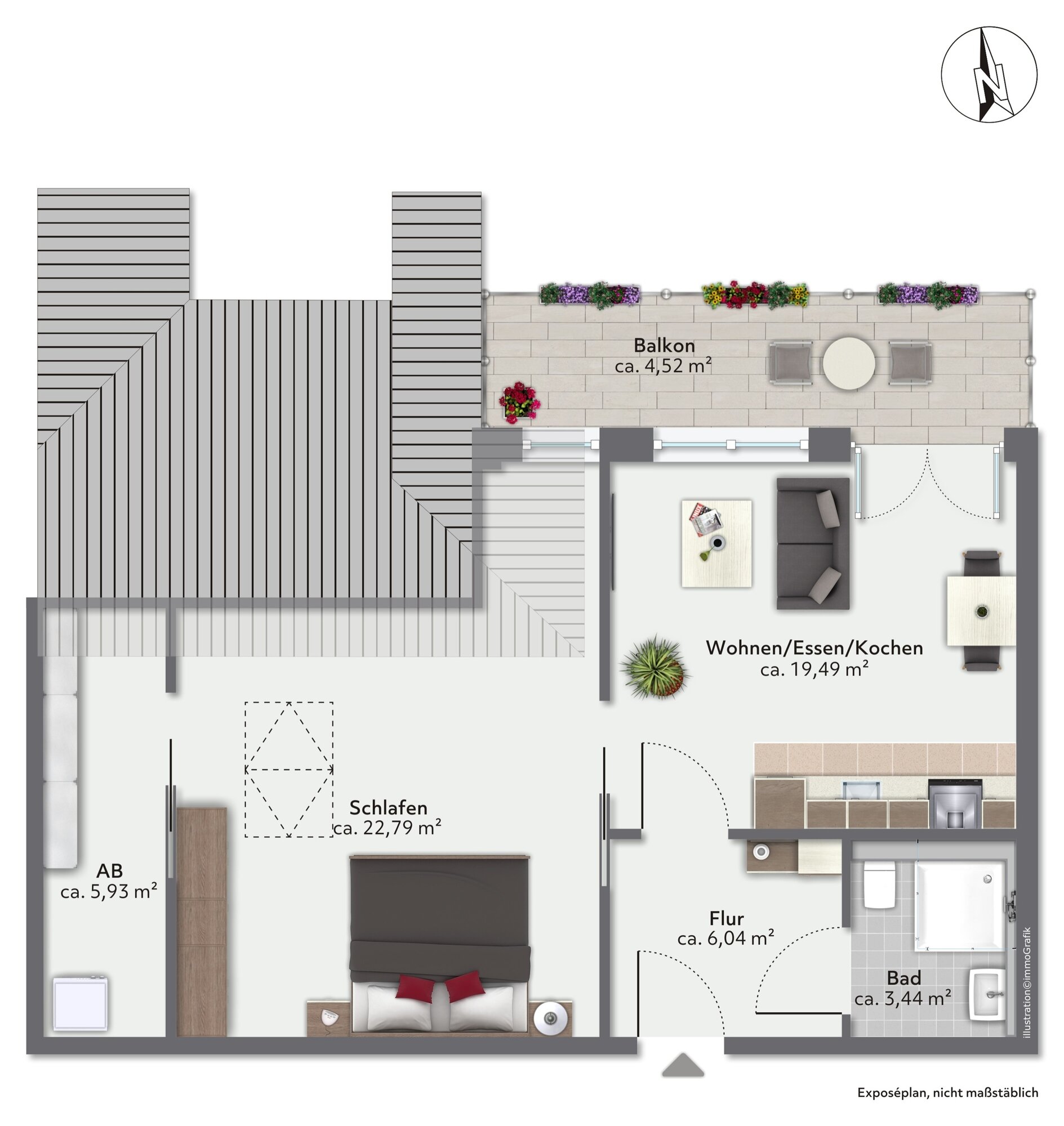 Wohnung zum Kauf 445.000 € 2 Zimmer 62 m²<br/>Wohnfläche Grassau Grassau 83224