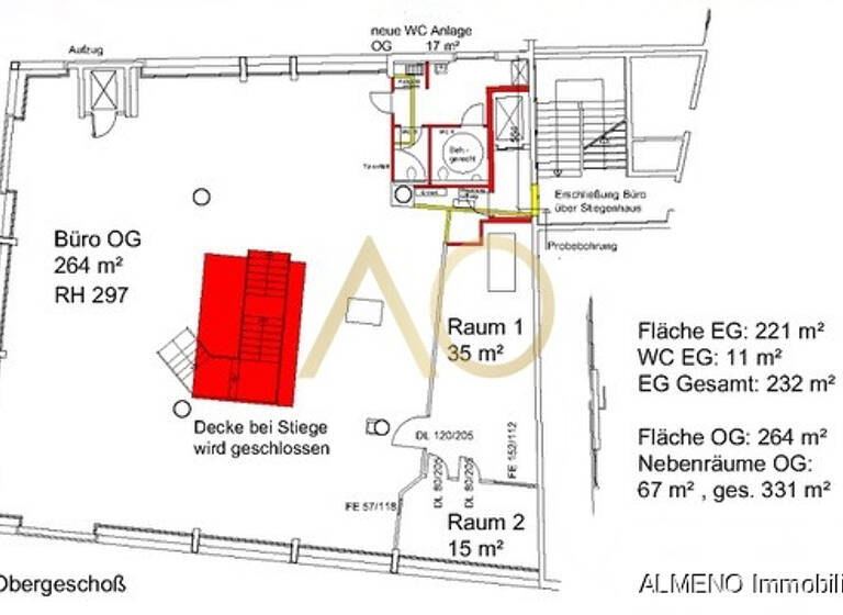 Bürofläche zur Miete 331 m² Bürofläche Arkadenplatz 1 OG Kufstein 6330