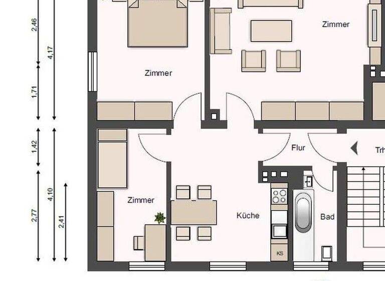 Wohnung zur Miete 490 € 3 Zimmer 66 m² 1. Geschoss frei ab 01.03.2026 Billerbecker Straße 51 Kreiensen 37574