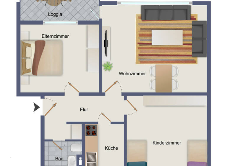 Wohnung zum Kauf 155.000 € 3 Zimmer 73 m² EG Kirchhuchting Bremen / Huchting 28259