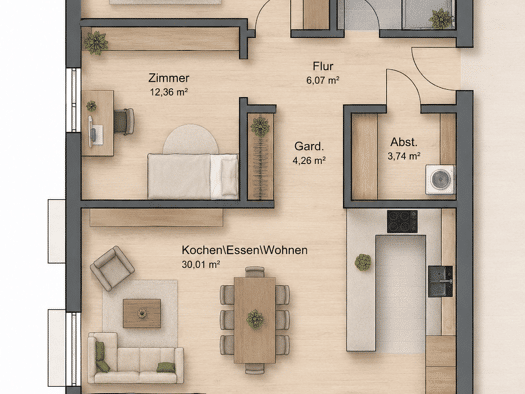 Terrassenwohnung zum Kauf - Neubau provisionsfrei 493.000 € 3 Zimmer 85 m² Bruchsal Bruchsal 76646