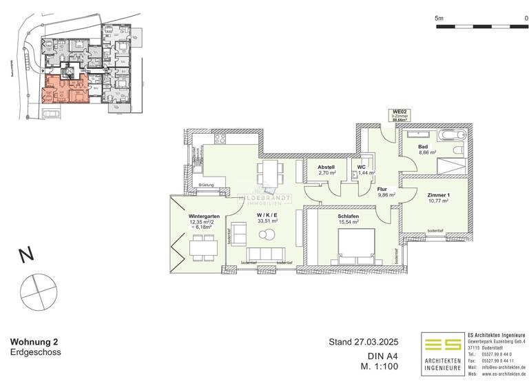 Wohnung zum Kauf 380.980 € 3 Zimmer 88,6 m² Weißdornweg Bovenden 37120