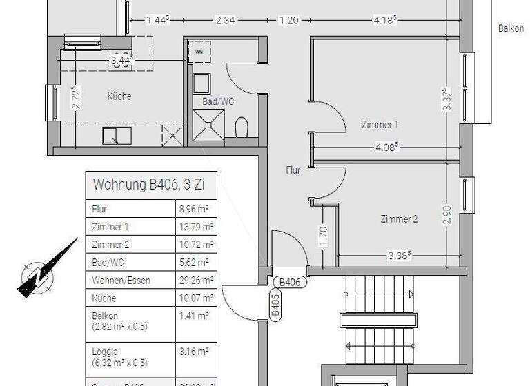 Wohnung zur Miete - Erstbezug 996 € 3 Zimmer 83 m² 1. Geschoss frei ab 01.05.2026 Schwäbisch Hall 74523