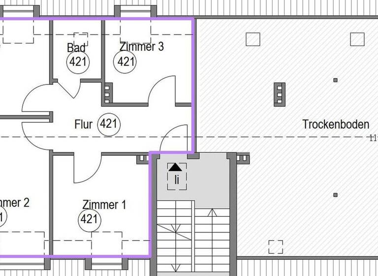 Wohnung zur Miete 813 € 3 Zimmer 52 m²<br/>Wohnfläche 4.<br/>Geschoss Tischbeinstraße 8 Barmbek - Nord Hamburg 22307