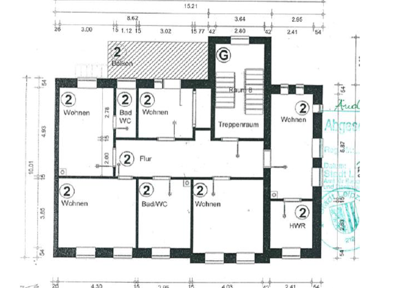 Wohnung zum Kauf 1.100.000 € 9 Zimmer 280 m²<br/>Wohnfläche 3.<br/>Geschoss Pflaumestraße 9 Böhlitz-Ehrenberg Leipzig 04178