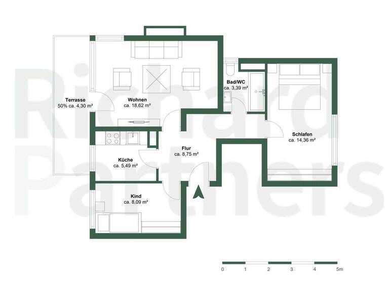 Wohnung zum Kauf 275.000 € 3 Zimmer 73 m² Untertürkheim Stuttgart / Untertürkheim 70327