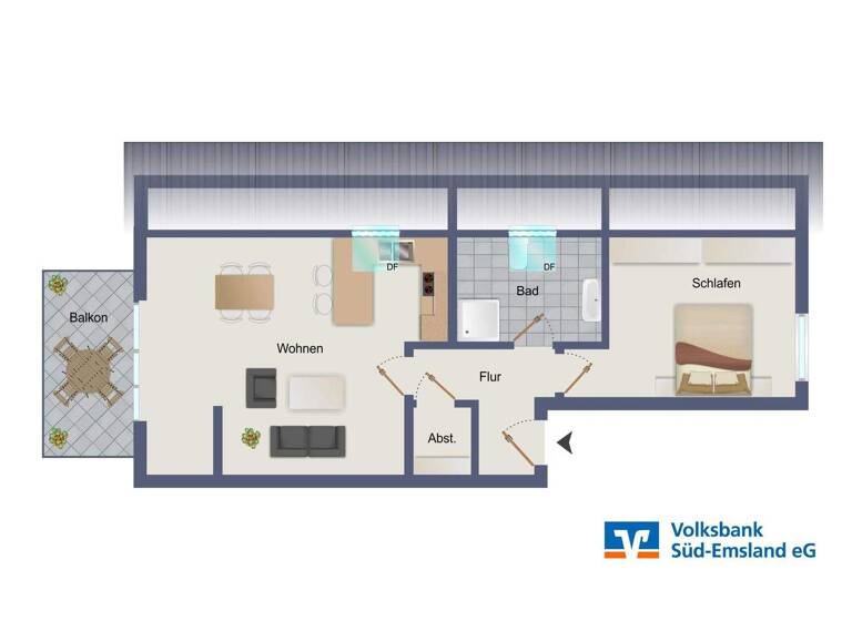 Wohnung zur Miete 750 € 2 Zimmer 60 m² Rheine 48429