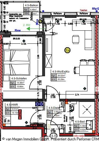 Wohnung zur Miete 690 € 2 Zimmer 56,1 m²<br/>Wohnfläche 2.<br/>Geschoss 01.11.2025<br/>Verfügbarkeit Geldern Geldern 47608