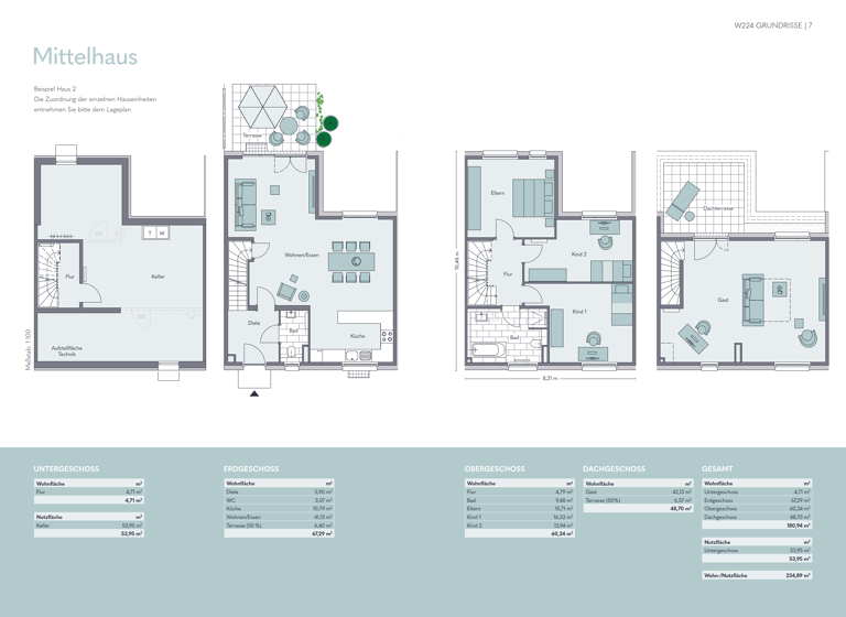 Reihenmittelhaus zum Kauf - Erstbezug 659.700 € 5 Zimmer 181 m² 267 m² Grundstück frei ab sofort Meckenheim 53340