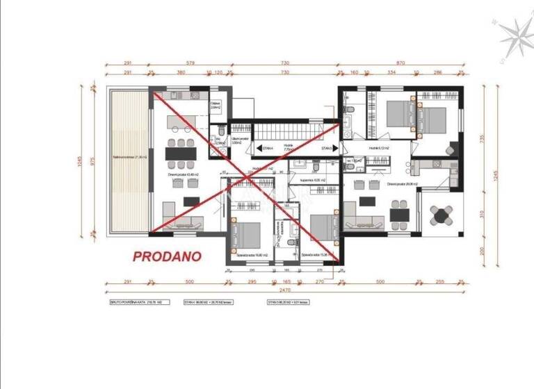 Wohnung zum Kauf 300.000 € 3 Zimmer 66 m² 1. Geschoss Porec Luka