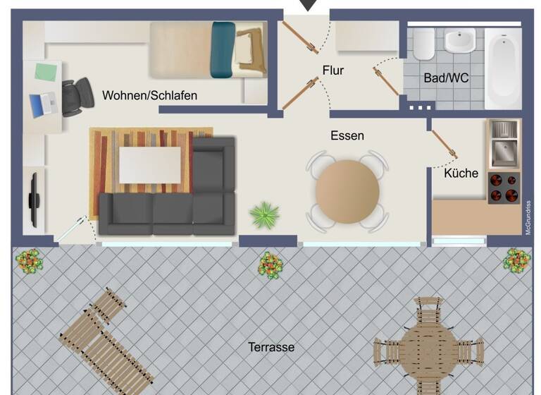 Studio zum Kauf 222.000 € 1 Zimmer 52,4 m² 2. Geschoss Farmsen-Berne Hamburg 22145