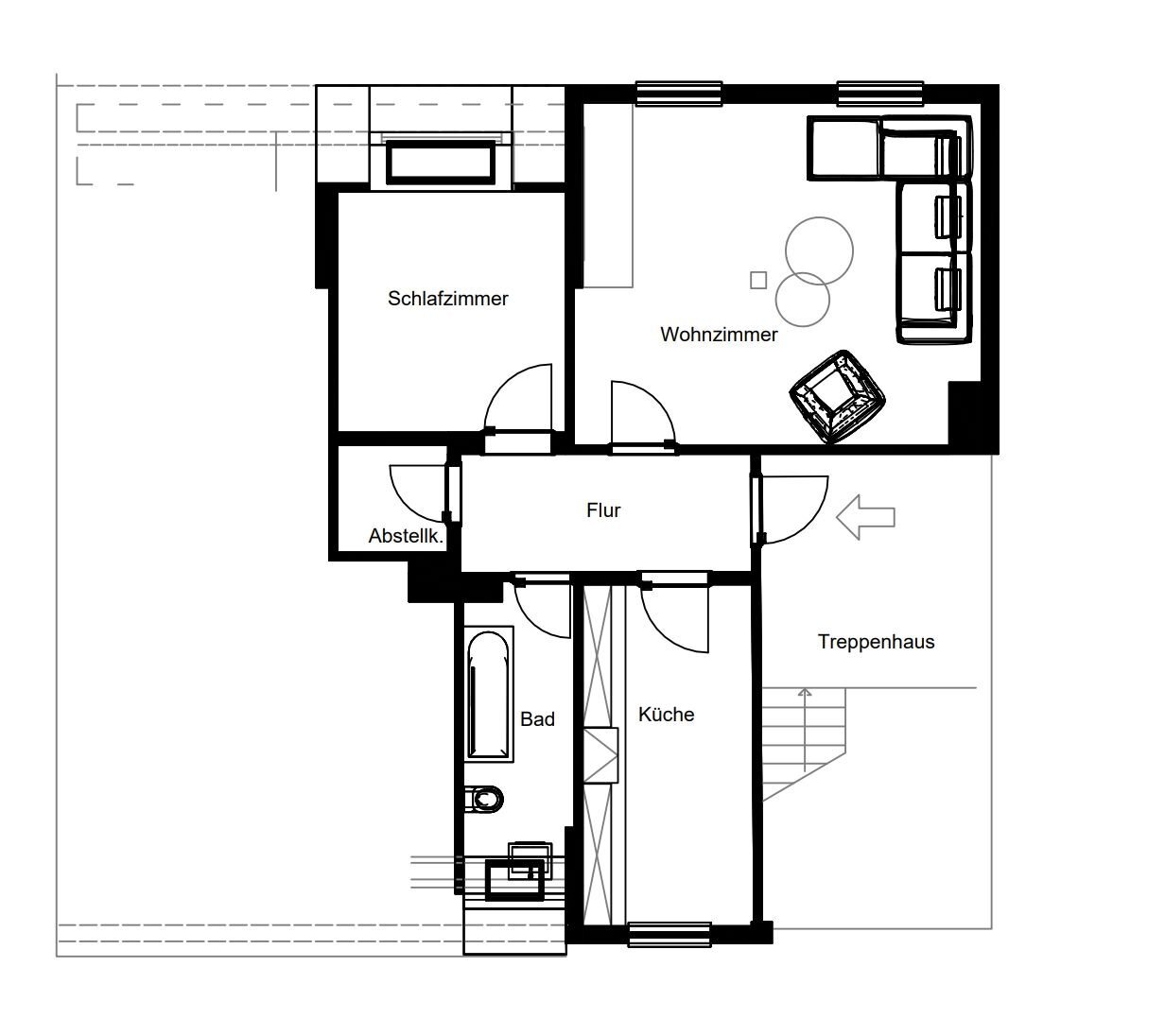 Wohnung zur Miete 469 € 2 Zimmer 66,8 m²<br/>Wohnfläche 3.<br/>Geschoss Kolpingstr. 123 Alt-Hamborn Duisburg 47166