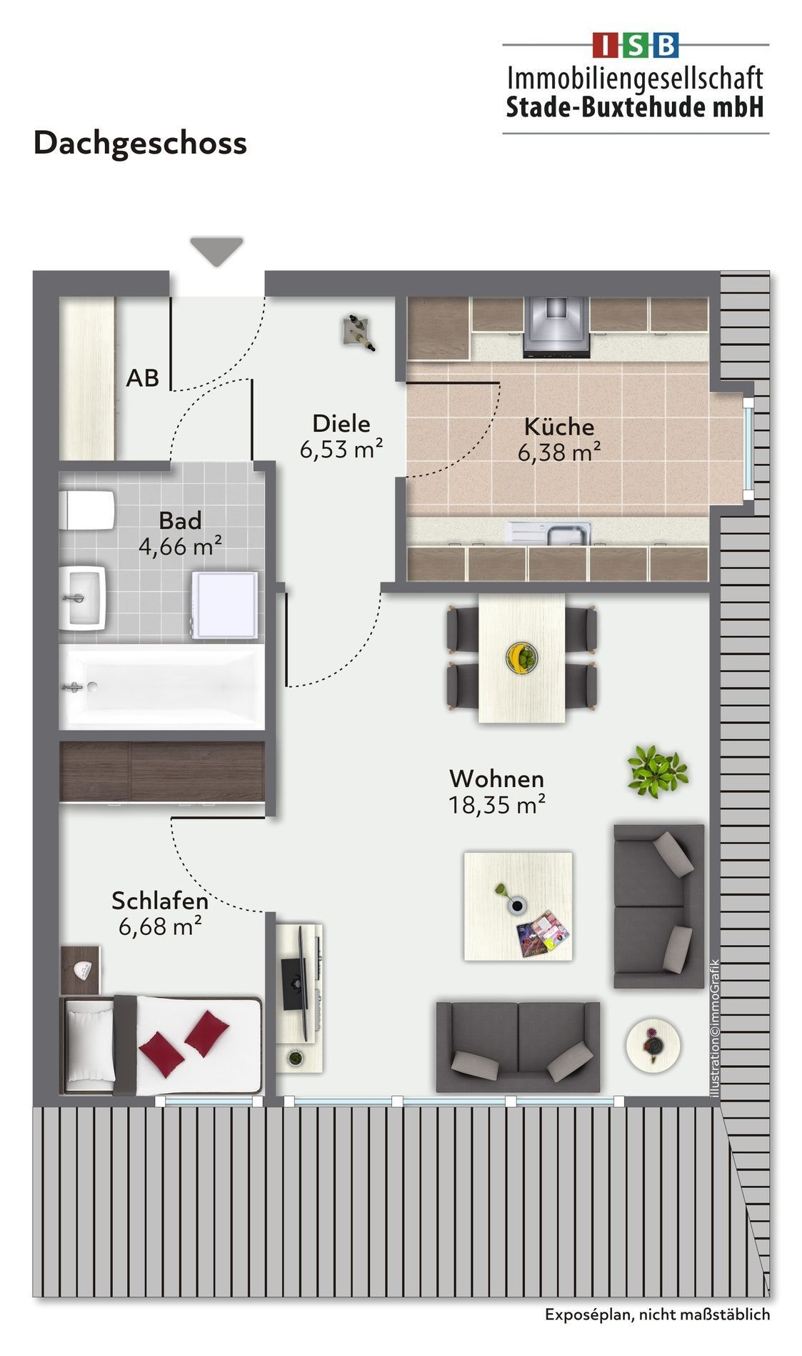 Wohnung zum Kauf 129.000 € 2 Zimmer 51,4 m²<br/>Wohnfläche 3.<br/>Geschoss 01.03.2025<br/>Verfügbarkeit Innenstadt Stade 21682