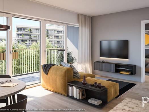 Wohnung zum Kauf - Erstbezug provisionsfrei 424.000 € 2 Zimmer 43,8 m² Angela-Molitoris-Platz 1 Aubing-Lochhausen-Langwied München 81245