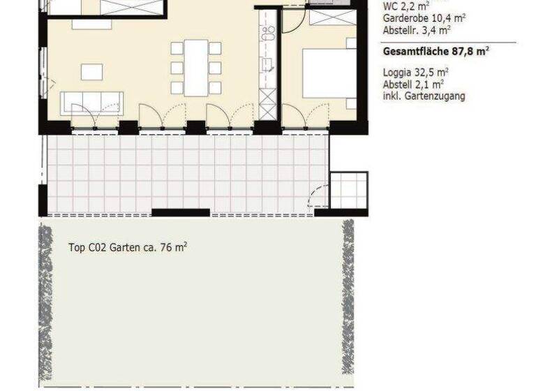 Wohnung zur Miete 1.900 € 3 Zimmer 87,8 m² EG frei ab 01.04.2026 Oberes Tobel 24C Götzis 6840