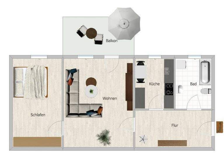 Wohnung zur Miete 360 € 2 Zimmer 65 m² 3. Geschoss Crimmitschau 08451