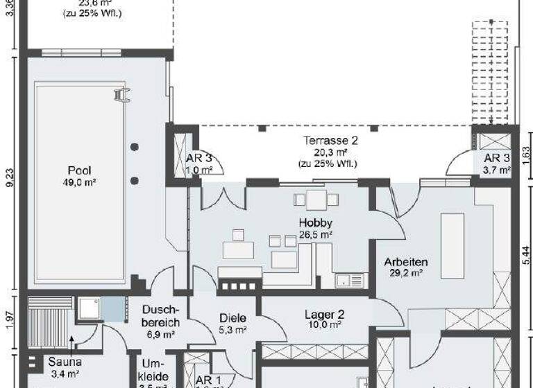 Mehrfamilienhaus zum Kauf 2.475.000 € 11 Zimmer 508 m² 1.955 m² Grundstück Sachsenhausen Frankfurt 60599
