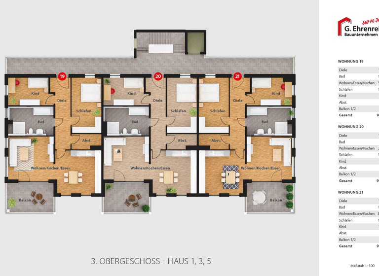 Penthouse zum Kauf provisionsfrei 499.000 € 3 Zimmer 99,6 m²<br/>Wohnfläche 3.<br/>Geschoss ab sofort<br/>Verfügbarkeit Dr.-Kurt-Schumacher-Straße 13b Burglengenfeld Burglengenfeld 93133