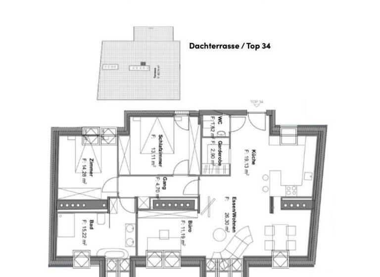 Penthouse zum Kauf 875.000 € 3 Zimmer 108,5 m² Wien 1050