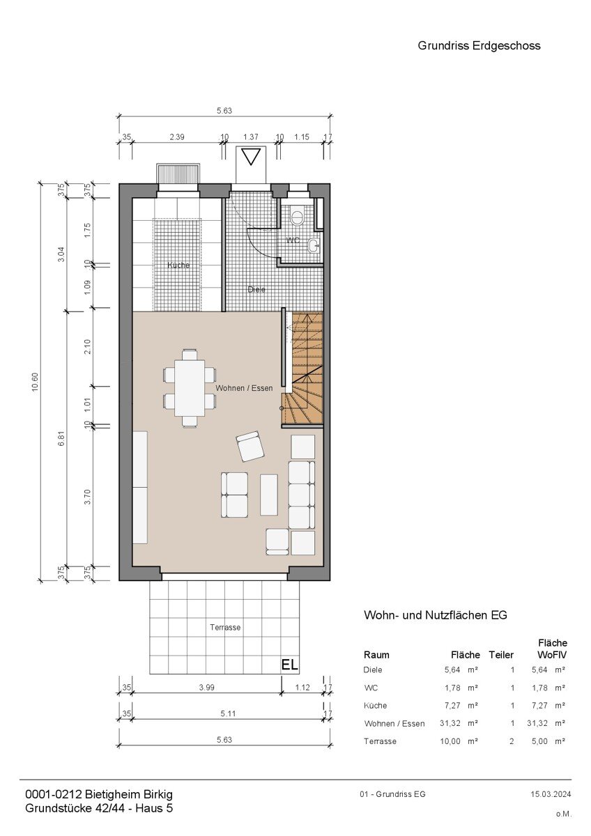 Doppelhaushälfte zum Kauf provisionsfrei 665.000 € 5 Zimmer 137,3 m²<br/>Wohnfläche 161,6 m²<br/>Grundstück Bietigheim 76467