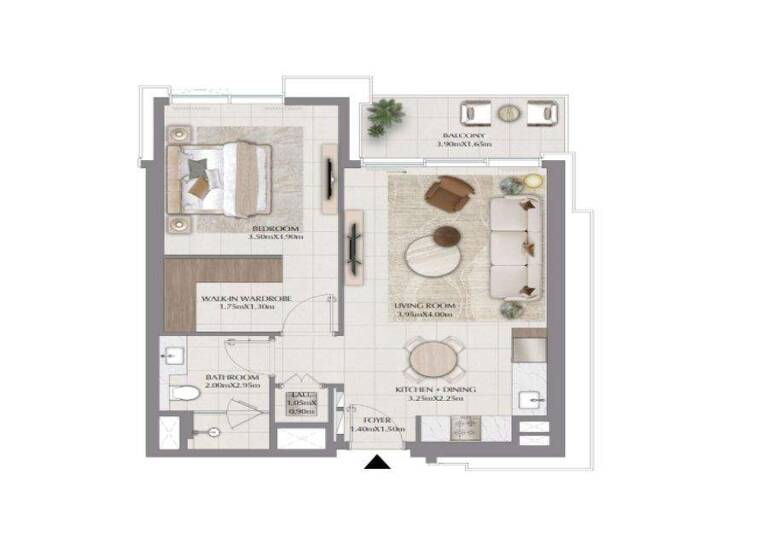 Wohnung zum Kauf - Erstbezug provisionsfrei 369.651 € 2 Zimmer 68,9 m² Expo Village Boulevard Dubai