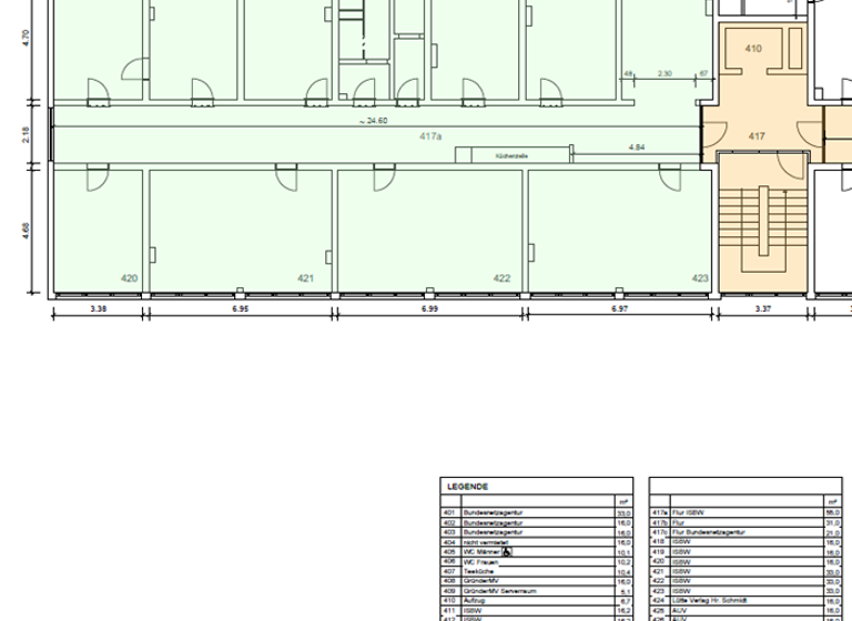 Büro zur Miete provisionsfrei 12,50 € 280 m² Bürofläche Feldstraße 2 Katharinenviertel Neubrandenburg 17033