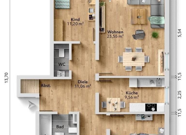 Wohnung zum Kauf 275.000 € 4 Zimmer 92,8 m²<br/>Wohnfläche ab sofort<br/>Verfügbarkeit Senden Senden 89250