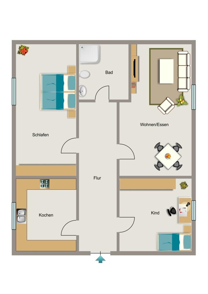 Wohnung zur Miete 486 € 3,5 Zimmer 61,5 m²<br/>Wohnfläche 3.<br/>Geschoss Kleine Martinistraße 67 Röhlinghausen - Kern Herne 44651