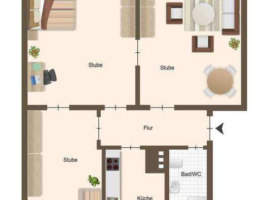 Wohnung zum Kauf 224.500 € 3 Zimmer 68,2 m² 3 Geschosse Hansaviertel Rostock 18059