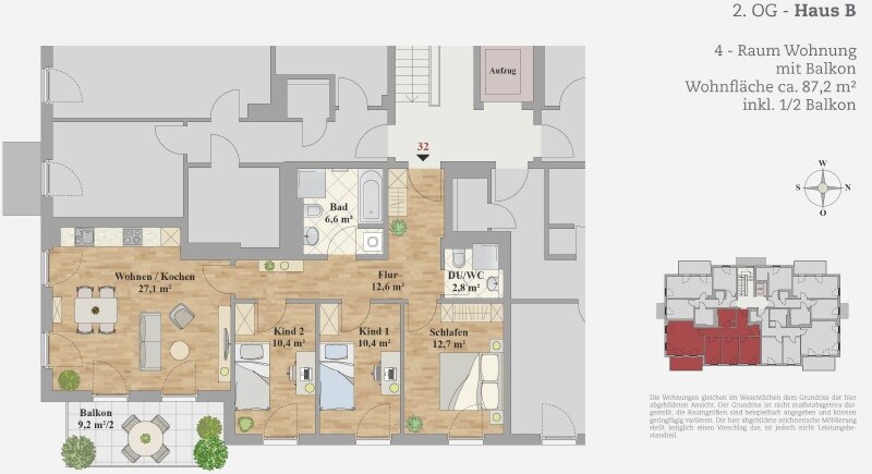 Wohnung zum Kauf provisionsfrei 591.200 € 4 Zimmer 87,2 m²<br/>Wohnfläche 2.<br/>Geschoss Leubnitz (Altleubnitz) Dresden 01219