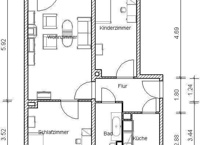 Wohnung zur Miete 374 € 3 Zimmer 58 m² 4. Geschoss frei ab 01.04.2026 Karl-Heft-Str. 22 Großzschocher Leipzig 04249