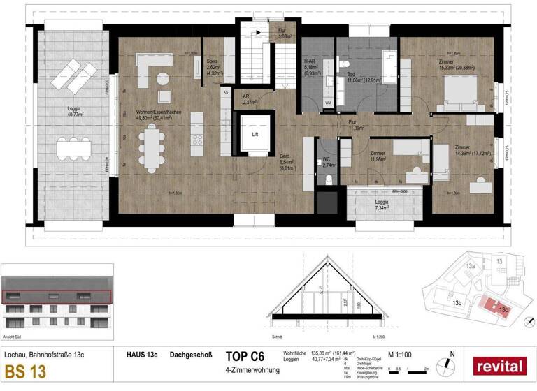 Wohnung zum Kauf - Erstbezug 1.395.000 € 4 Zimmer 136 m² 3. Geschoss Bahnhofstraße 13c Lochau 6911