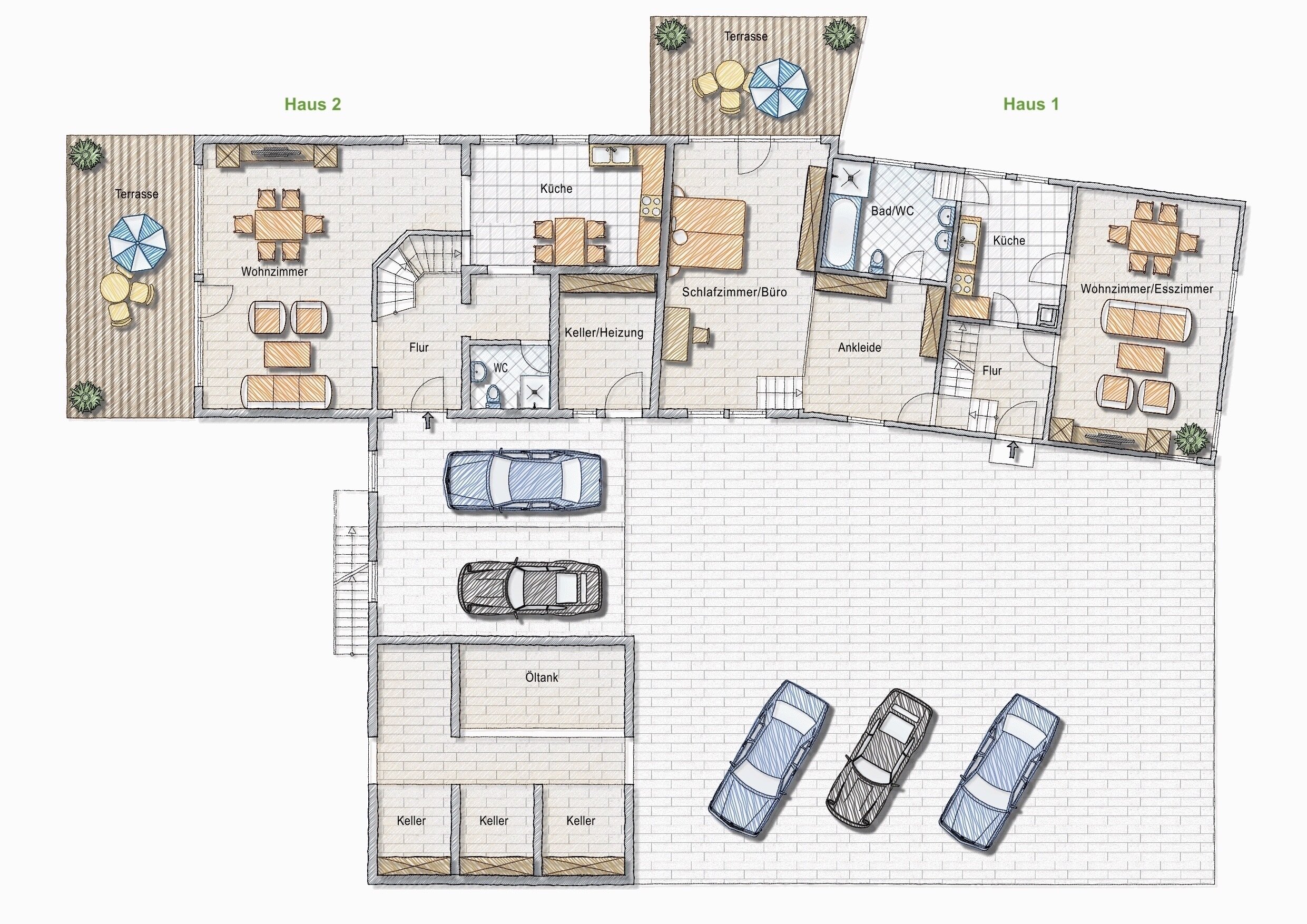 Mehrfamilienhaus zum Kauf 689.000 € 14 Zimmer 360 m²<br/>Wohnfläche 2.200 m²<br/>Grundstück ab sofort<br/>Verfügbarkeit Hesselhurst Willstätt 77731